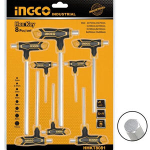 INGCO 8 PCS T-HANDLE HEX WRENCH SET HHKT8081