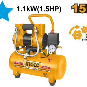 INGCO COMPRESSEUR SILENCIEUX  15L 1100W 1.5HP