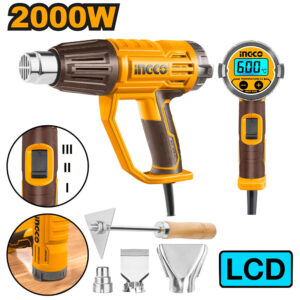 INGCO DECAPEUR THERMIQUE 2000W LCD +3BUSES + 1RACLEUR SI HG200058