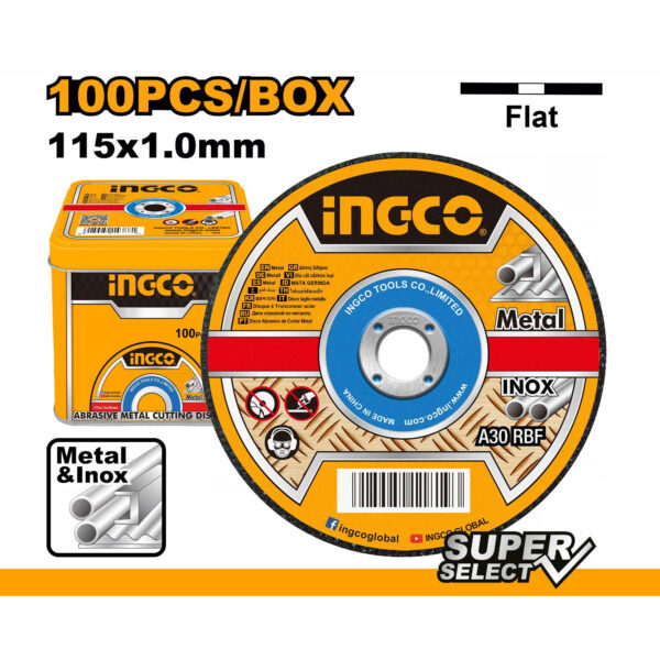 INGCO JEU DE 100 DISQUES ABRASIFS 115MM SS MCD10115100