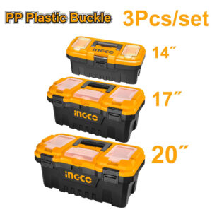INGCO JEU DE 3 BOITES A OUTILS EN PLASTIQUE 14 17 20 PBXK0301