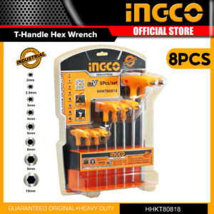 INGCO JEU DE 8 CLES HEXAGONALES A POINTE SPHERIQUE T HHKT80828
