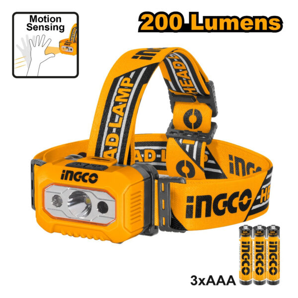 INGCO LAMPE FRONTALE A PILES HHL013AAA8