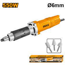 INGCO MEULEUSE DROITE 6MM 550W + 3 ACCESSOIRES PDG5501