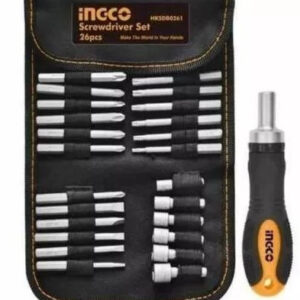 INGCO SET DE 26 EMBOUTS POUR TOURNEVIS 1PCS MANCHE HKSDB0268