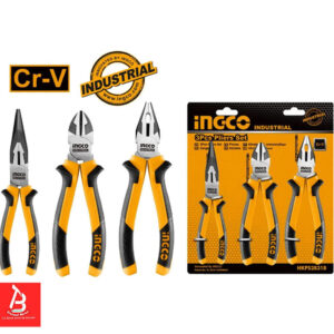 INGCO SET DE 3 PINCES UNIVERSELLE 200MM +DIAGONALE 160MM +BEC LONG 160MM HKPS28318