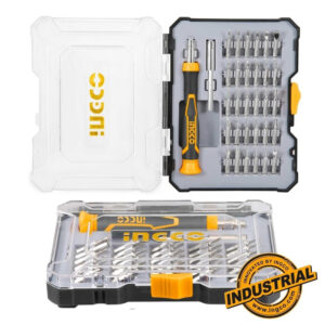 INGCO SET DE 32 EMBOUTS DE  TOURNEVIS + MANCHE HKSDB0348