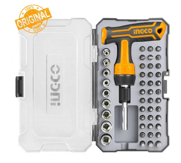 INGCO SET DE 47 PIECES POUR TOURNEVIS AVEC MANCHE HKSDB0478