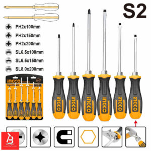 INGCO SET DE 6 TOURNEVIS A ZONE DE FRAPPE HSGT680608