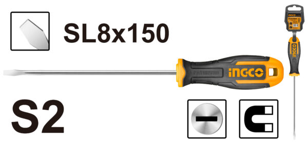 INGCO TOURNEVIS A FENTE D:8MM L:150MM HS688150