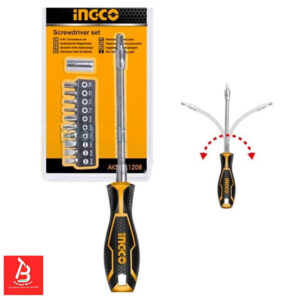 INGCO TOURNEVIS - JEU DE 12 PIECES A MANCHE FLEXIBLE AKSDFL1208