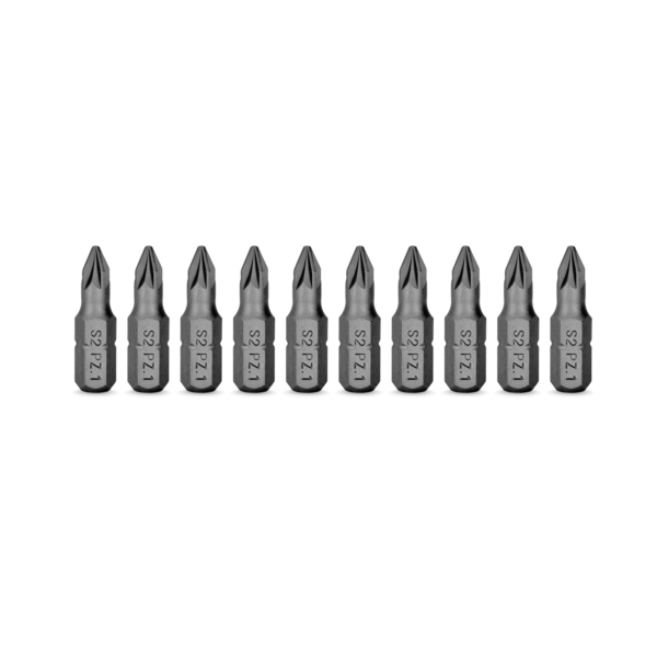 JEU DE 10 EMBOUTS POZIDRIV PZ2 X 25MM-VITO