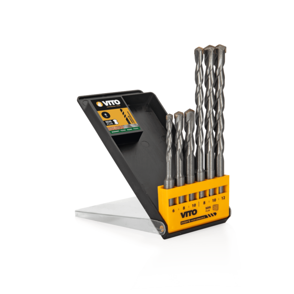 JEU DE 6 FORETS SDS-PLUS  (6, 8, 10X110MM + 8, 10, 12X160MM)-VITO
