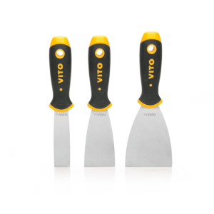 SPATULE FLEXIBLE ACIER INOXIDABLE MANCHE BI-MATIERE-100X220MM-VITO