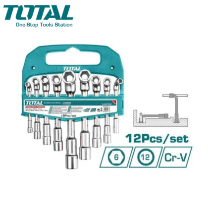 Jeu de clés à douilles 9 pièces TOTAL