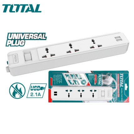 Prise d’extension & 2 ports USB TOTAL