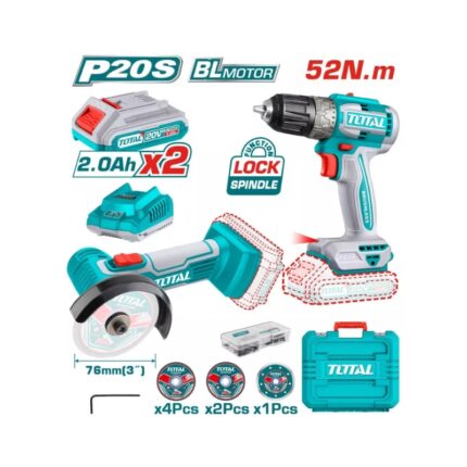 Pack Visseuse brushless et Meuleuse 20V